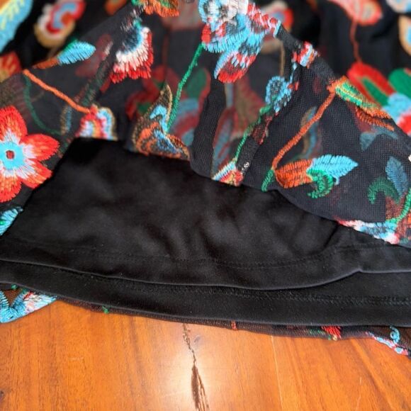 MSK Floral Embroidered Black Dress - Picture 13 of 16